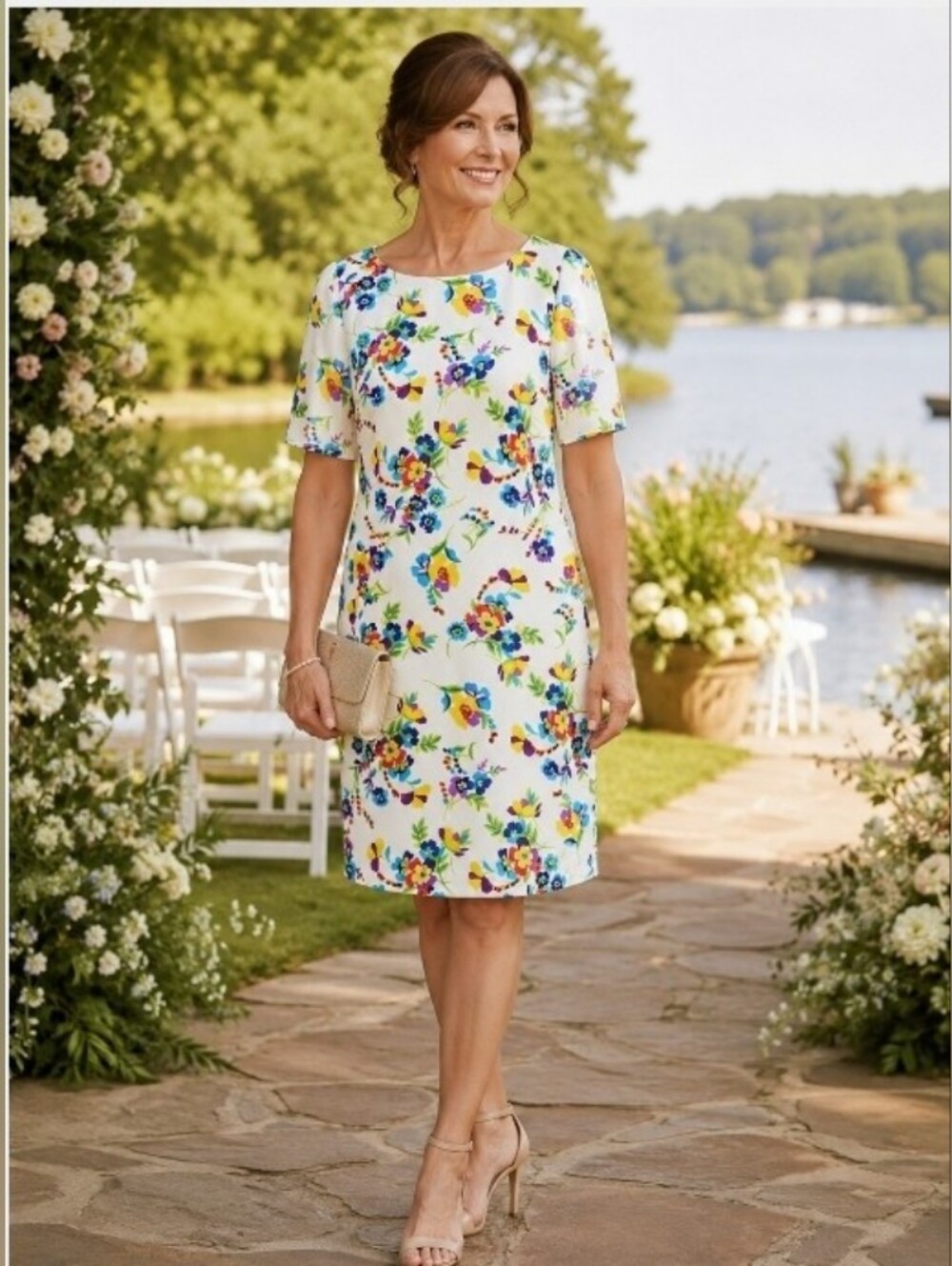 KARL LAGERFELD PARIS sz 6 Floral Print Dress NEW WITH TAGS $138